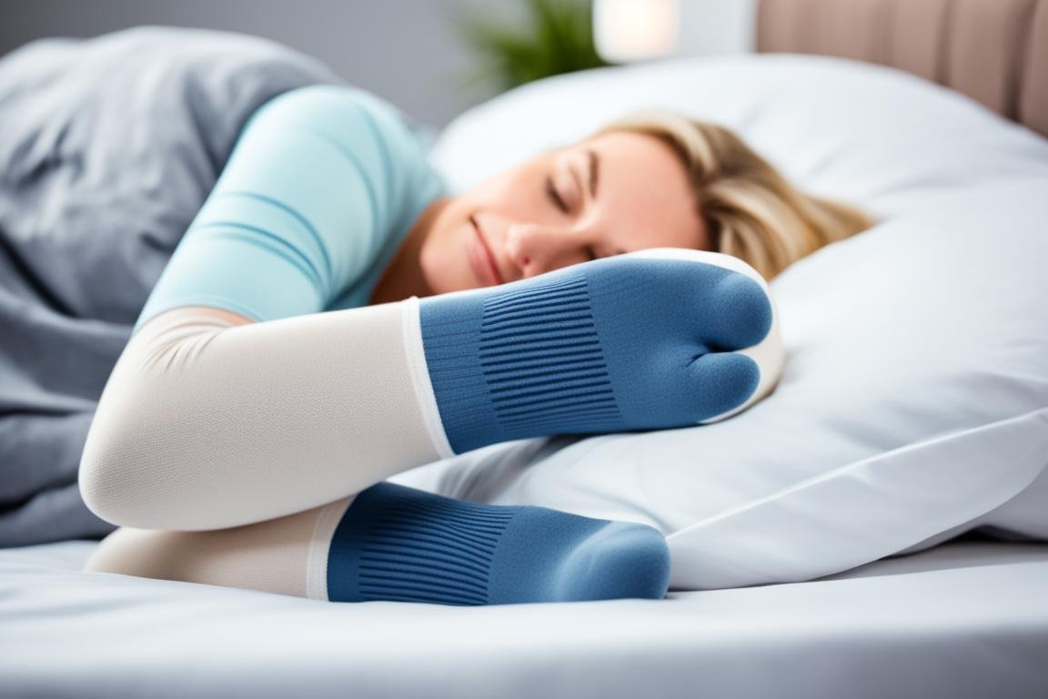sleep in compression socks